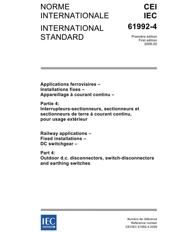 Cover IEC 61992-4:2006
